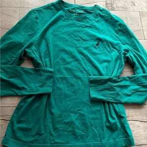 Nautica Teal Long Sleeve Tee
